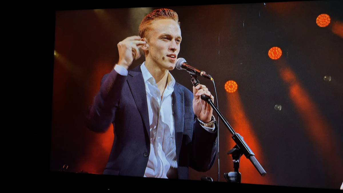 Brooks Warden sings at Grand Ole Opry