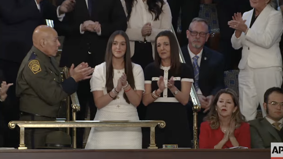 Laken Riley's mother and sister at Trump address